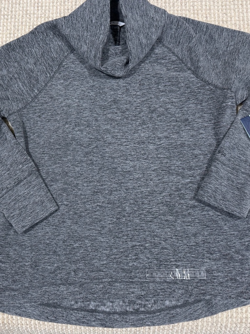 DSG Fleece Funnel Neck Cowl Neck Women’s Heather Grey Polar Pullover XL NEW